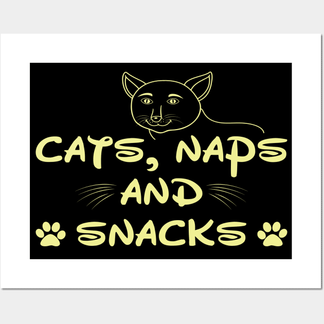 Cute cats and snacks Wall Art by Houseofwinning